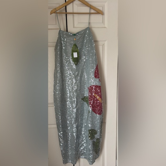 NWT FARM Rio Anthurium Flowers Slip Maxi Dress - Picture 4 of 6